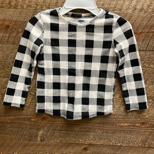 Old Navy Girls’ Long Sleeve Black Plaid Shirt Size 5T
